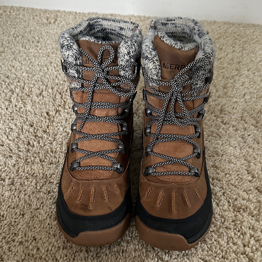 Merrell Tan and Black Winter Boots